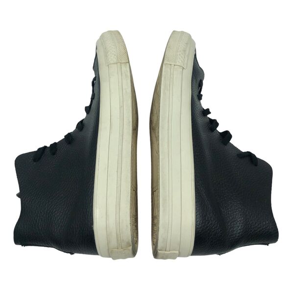 Converse Chuck Taylor All Star Prime Hi Top Black Leather Sneakers Men 5 Women 7 - Picture 5 of 11